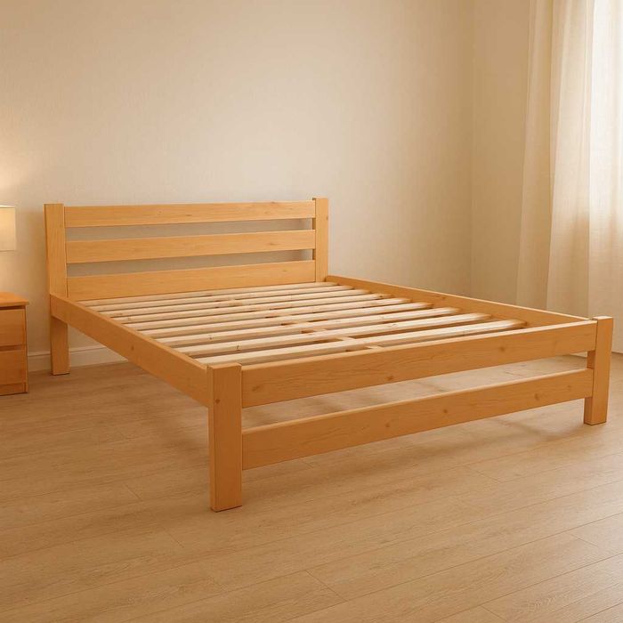 Wysoki zagłówek 75 cm Grube Łóżko sosnowe Kolory Materace