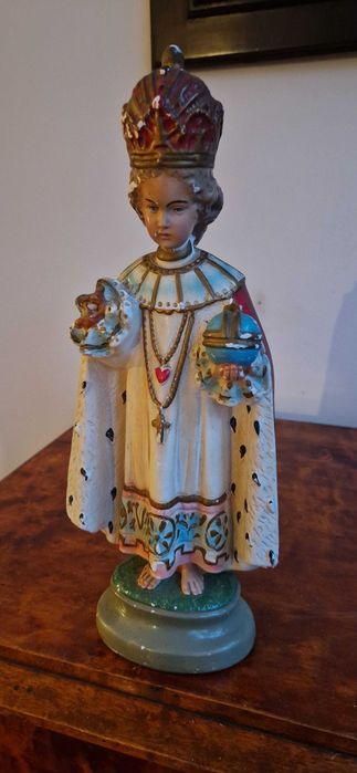 Stara rzeźba figura sakralna Jezus Praski antyk stare dewocjonalia