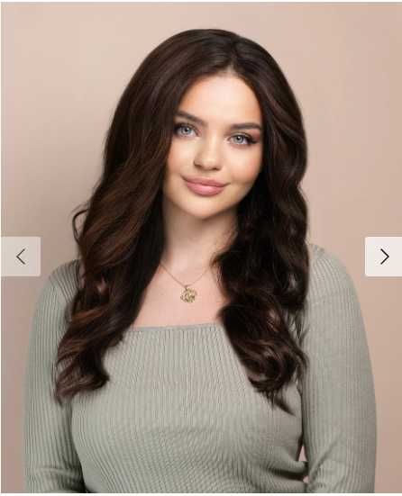 Peruka Lace Front 18" chocolate brown - 100% Prawdziwe Włosy