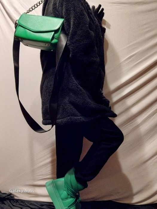 Сумка шкіряна зелена