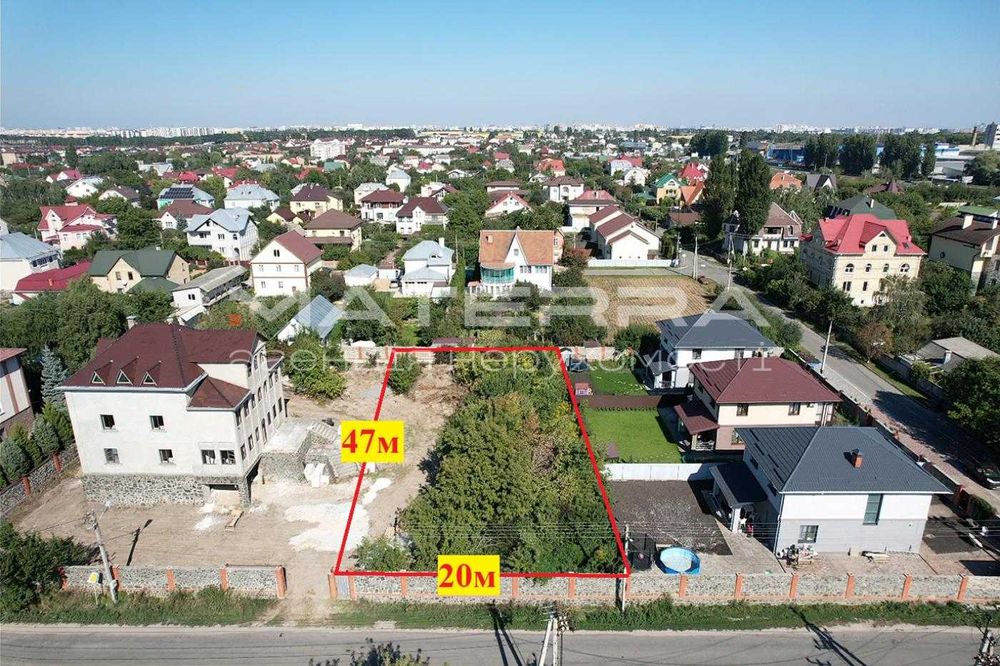 Святопетрівське продам ділянку 9,4 сотки під забудову, Асфальт!
