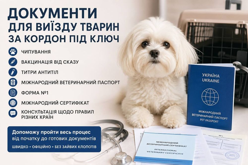Документи для виїзду тварин за кордон під ключ