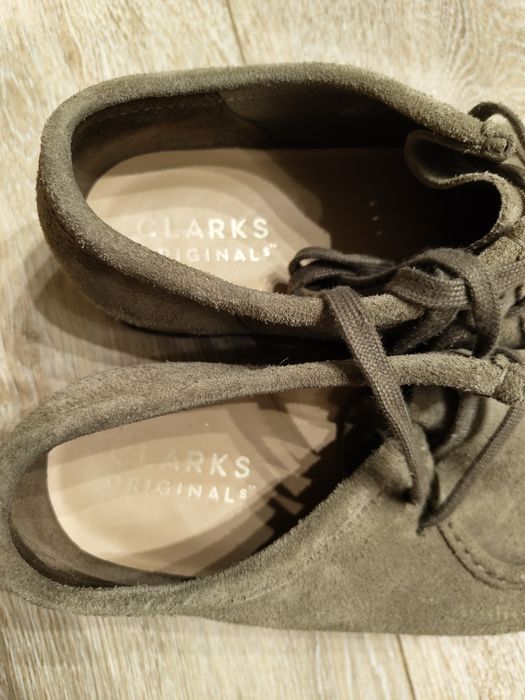 Замшеві чоловічі мокасини черевики  Clarks wallabee boot