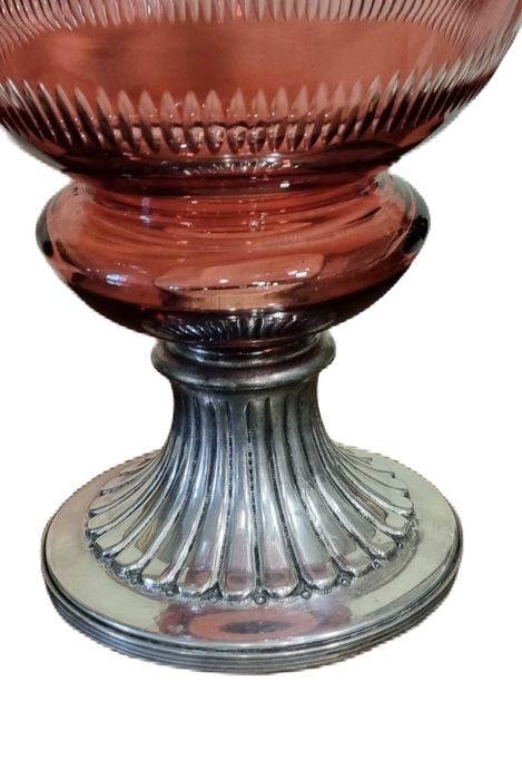 Fabulosa fruteira, centro de mesa em cristal lapidado