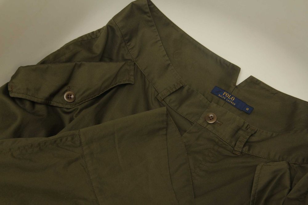 Polo Ralph Lauren рр 12 L милитари брюки из хлопка подстреленые