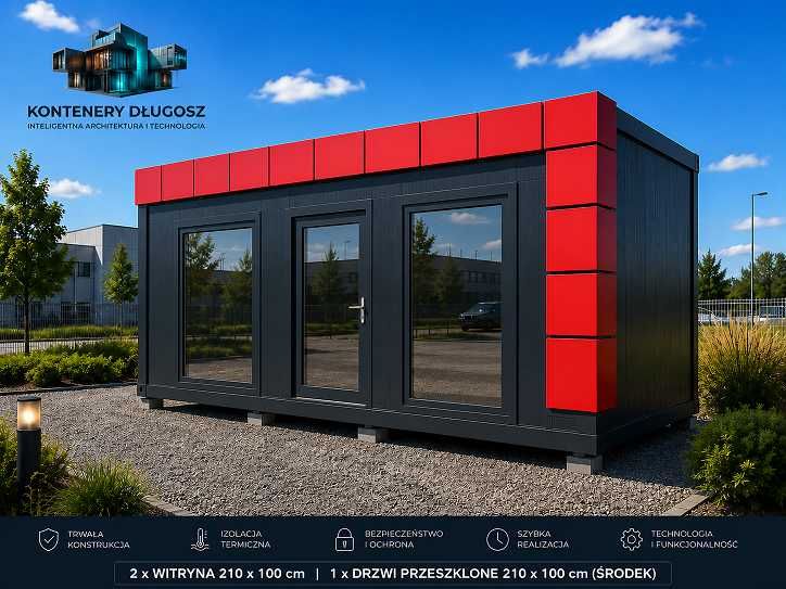 KONTENER 6x3 m PIR 100 mm | KONTENER usługowy | KONTENER handlowy | Gabinet kosmetyczny | Kontener biurowy | Domek modułowy