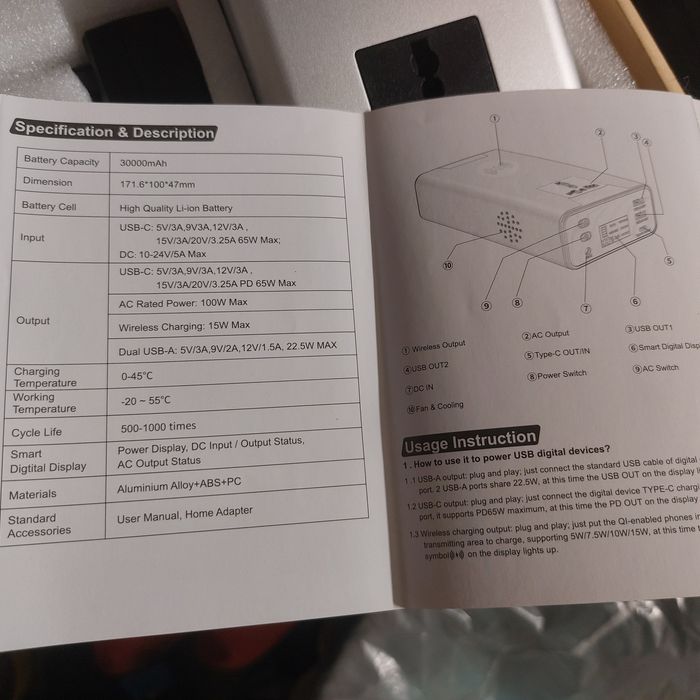 stacja ładująca przenośna 220 V, PD 65 W, indukcja