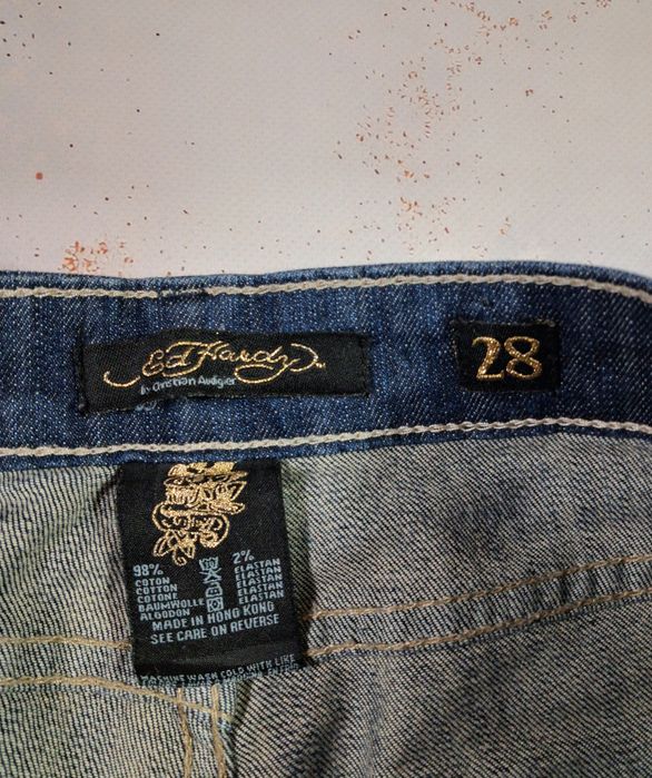 Джинсы Ed hardy By Christian Audigier женские Размер S-M штаны брюки y2k