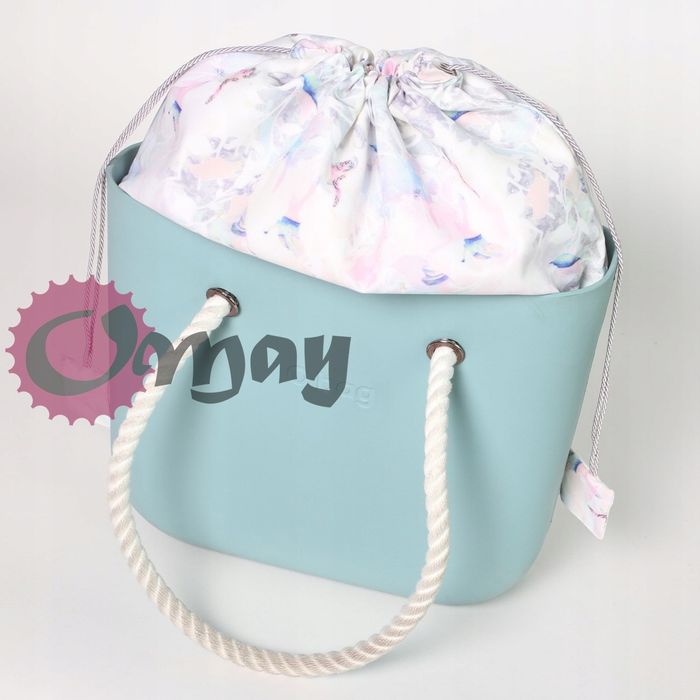 organizer worek do OBAG STANDARD pastel ptaszki 2 kieszenie komin OMAY