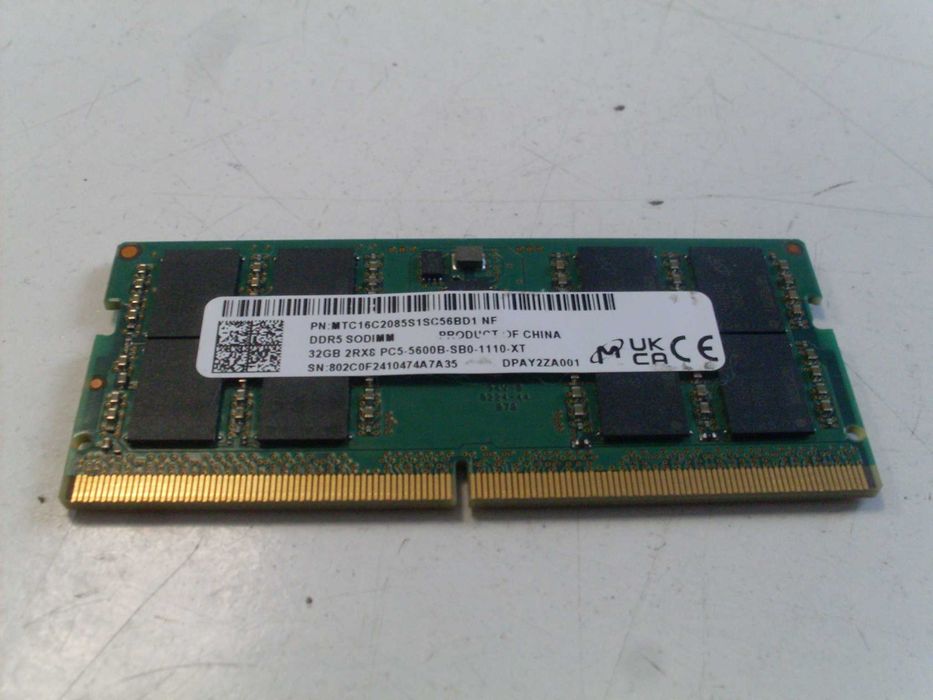 Pamięć DDR5 sodimm laptop Micron 32GB PC5 5600 Mhz, gwarancja