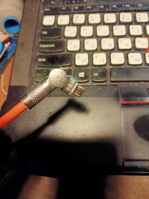 зарядний кабель USB -Type C/micro usb 100w  1m c шарниром 180%.