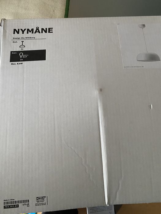 Candeeiro Ikea Nymane - Novo c/3 lampadas Led- Novo Preço