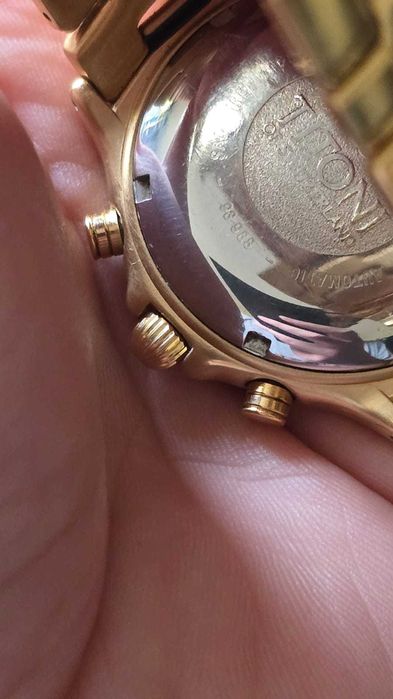 Titoni Chronograph Automatic Swiss Made Self Winding Gold Plated идеал
