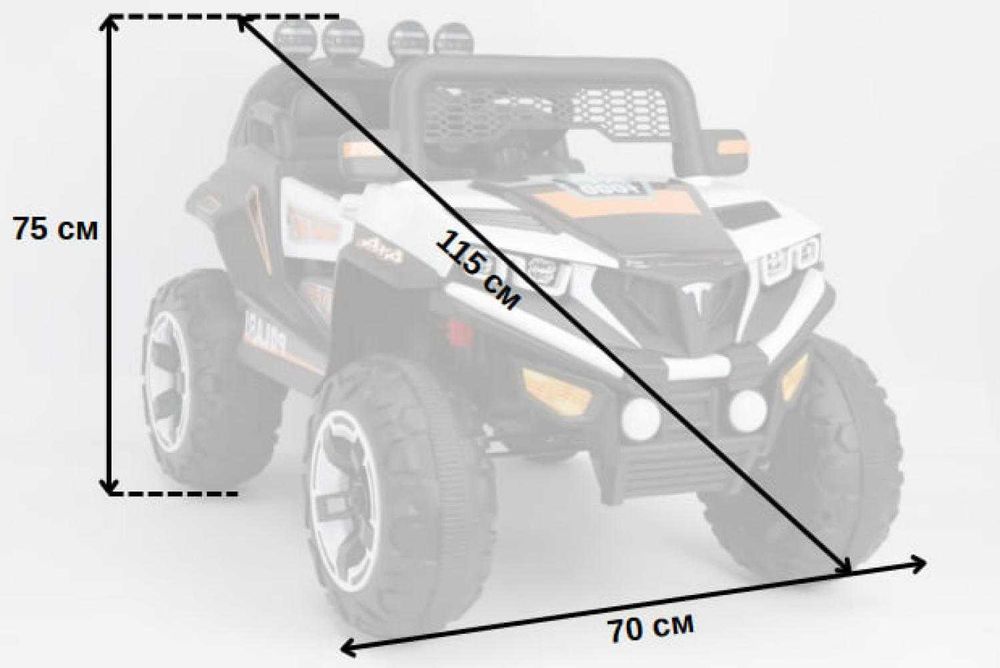 Дитячий електромобіль джип 4х4 Spoko білий / Детский электромобиль