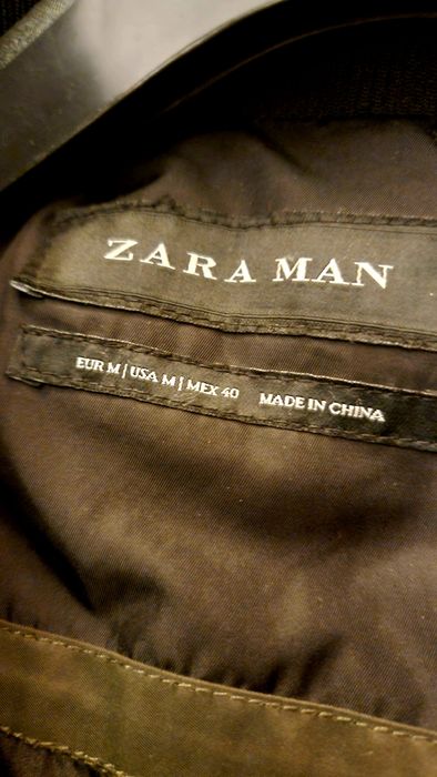 Parka/Casaco de qualidade Zara Man acolchoado com capuz de pêlo