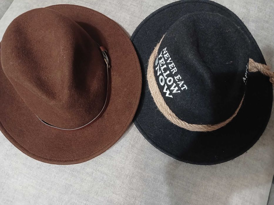 Ковбойські капелюхи: коричневий(сукно), розмір57,чорний (сукно), р. 55