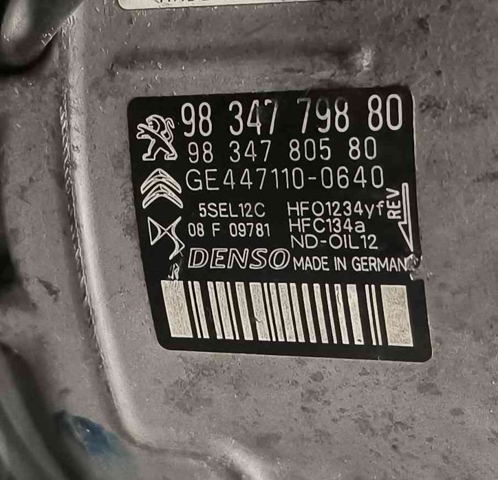 Compressor Ar Condicionado 9834779880 - CITROËN C3 AIRCROSS I
