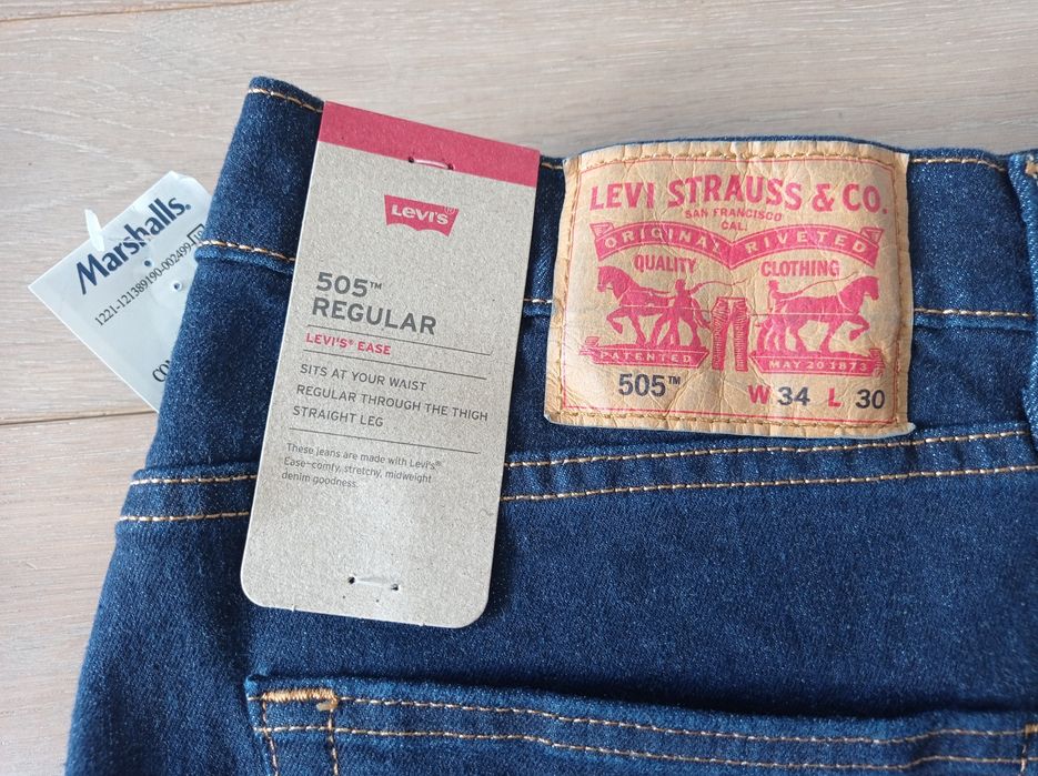 Levis 505 REGULAR STRETCH Nowe Oryginalne W34 L30 Tanio za 1/3 ceny!!!