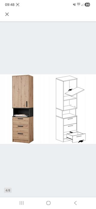 Szafa narożna plus regał z nadstawką