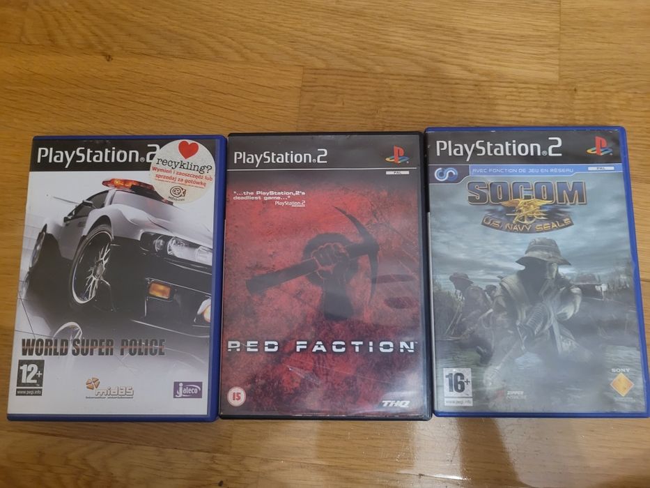 3 Gry na PS2 Red Faction, Socom, World Super Police