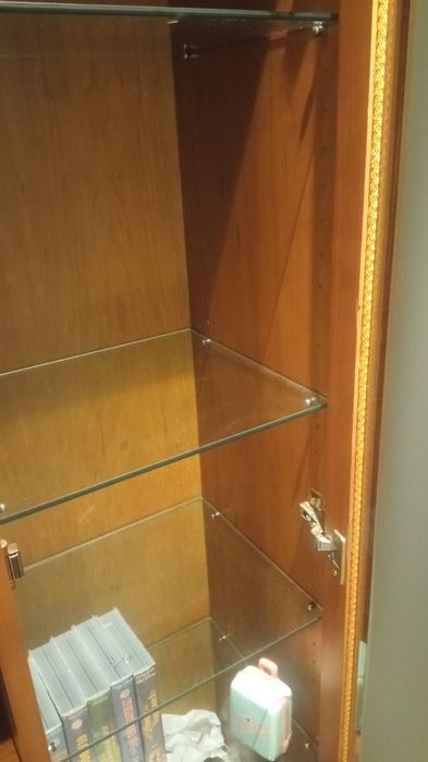 Móveis de Entrada / Sala em Cerejeira com Vidro (Espelho Incluído)