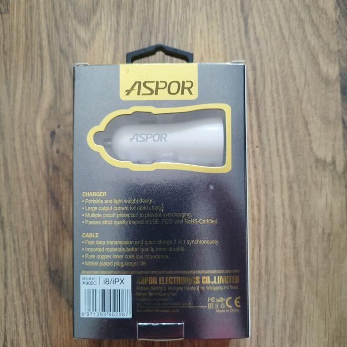 Ładowarka Samochodowa 2 x USB + Kabel Lightning iPhone Apple