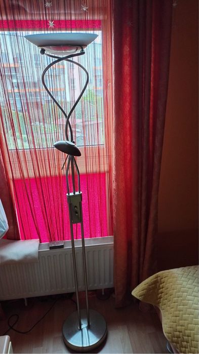 Lampa stojaca srebrna