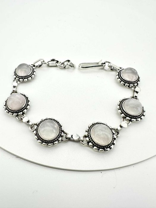 bransoletka 
tęczowy kamień księżycowy. Próba 925