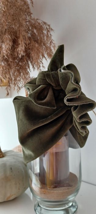 Turban z dzianiny welurowej