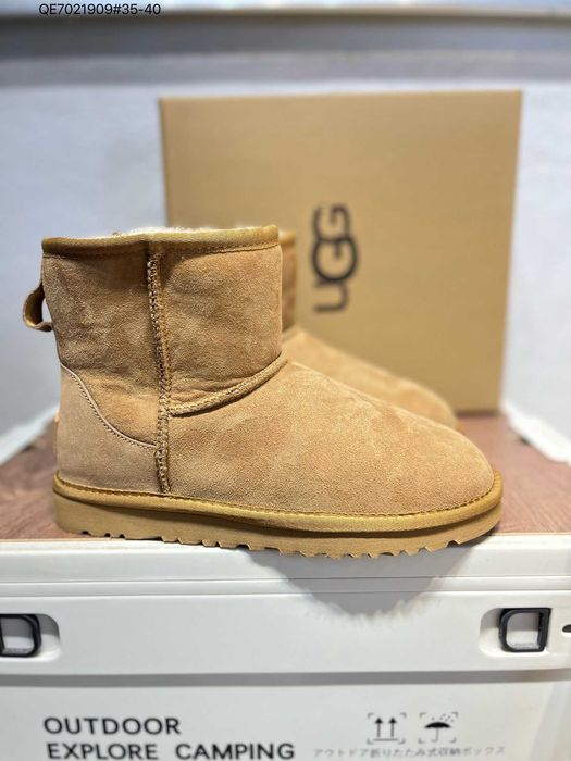 UGG Snow Boots Chestnut Sheepskin Mid-Tube R.37