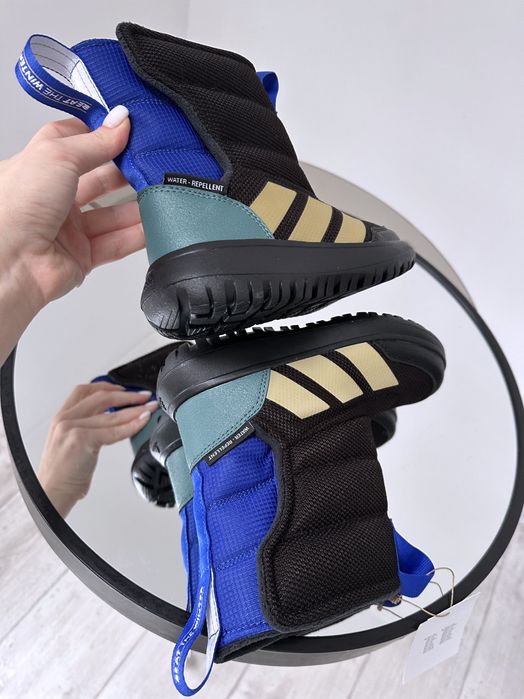 Теплые зимние термо сапоги на липучках Adidas Winterplay