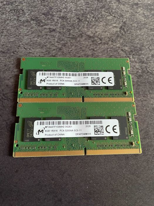 Оперативна пам'ять DDR4 3200 16Gb 8x2 Micron б/у