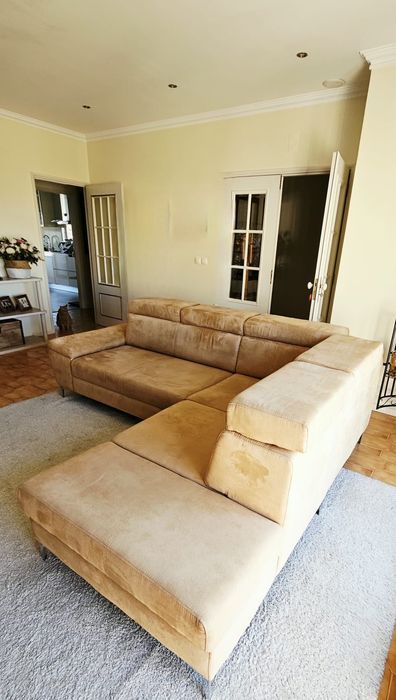 Vendo sofá chaise longue -  Tecido anti-gato