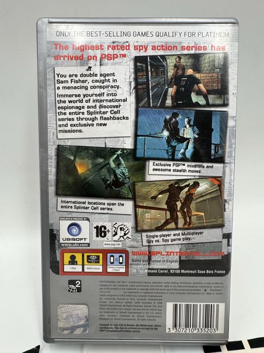 Tom Clancys Splinter Cell Essentials PSP Gwarancja