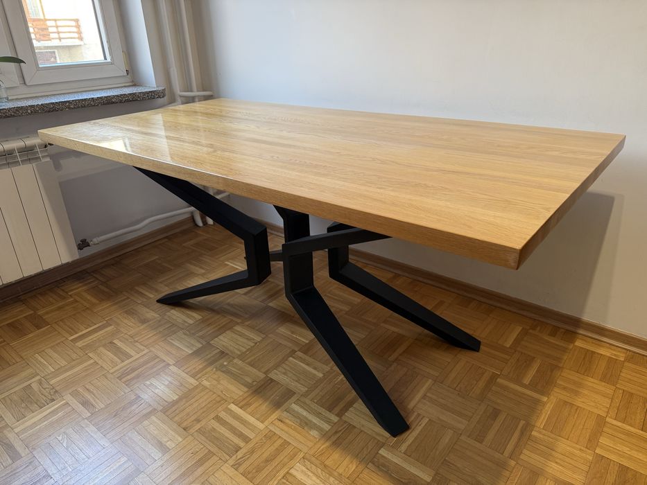 Stół dębowy deska lita 180x90x4 cm