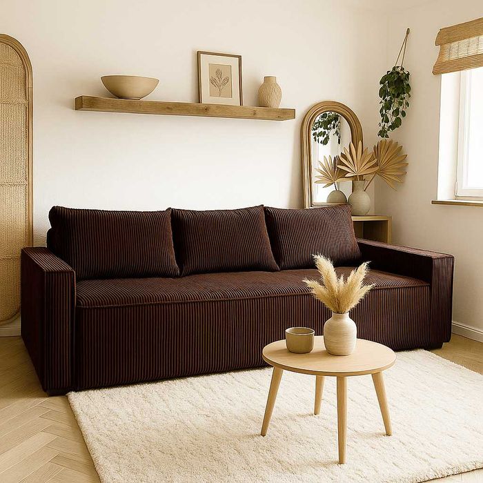 Rozkładana kanapa sofa z funkcją spania KENZO sztruks poso