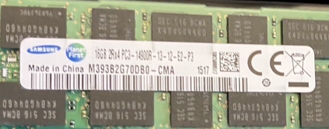 Memória DDR3 ECC 16 GB 1866 Mhz