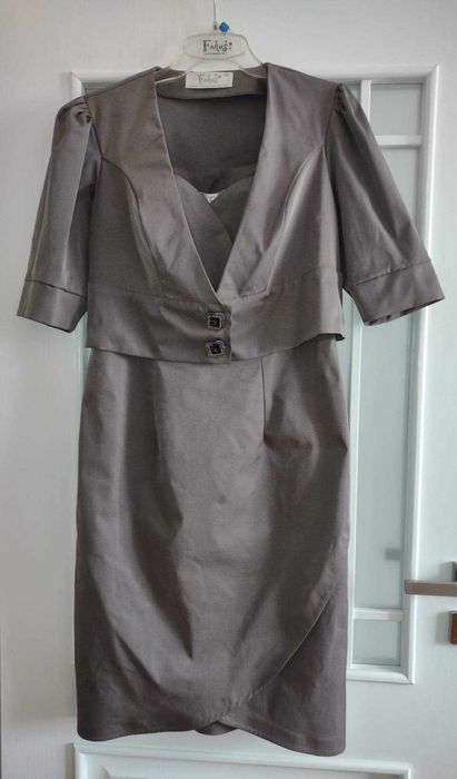 Piękny grafitowy komplet 42/44 wesele, komunia