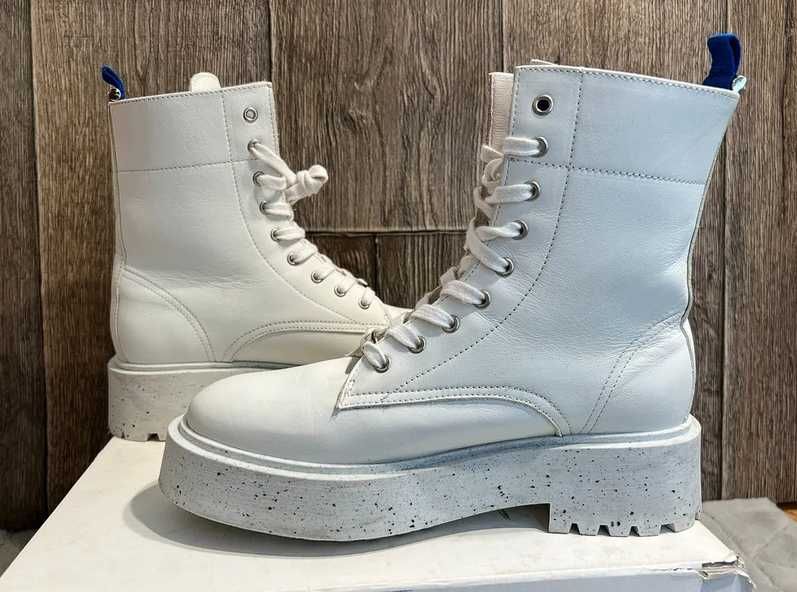 Białe skórzane botki damskie Filling Pieces Jenn 40