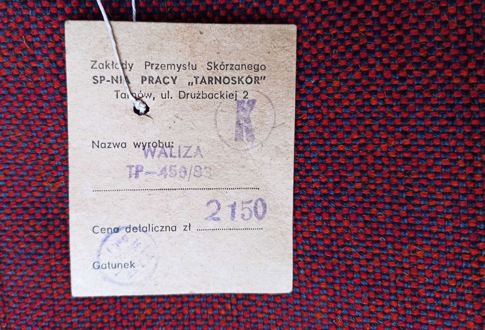 zabytkowa walizka podróżna PRL 1983 rok NOWA 55x35 cm