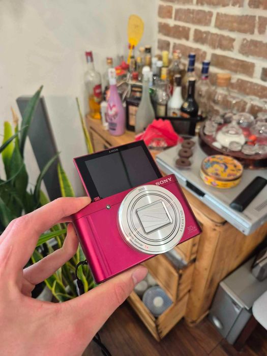 Sony Cyber-shot WX500 różowy | stan idealny | pudełko + ładowarka | komplet