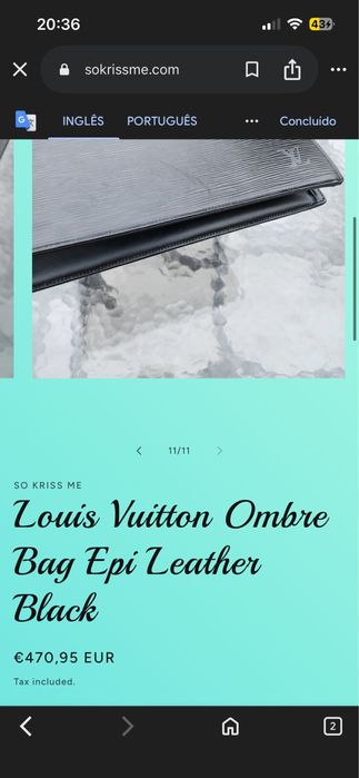 Louis Vuitton Ombre Bag Epi Leather Black