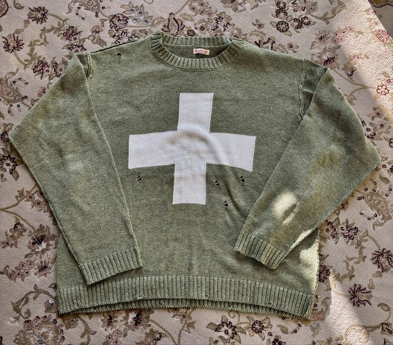 Kapital Gauze Knit Cross світер S розмір