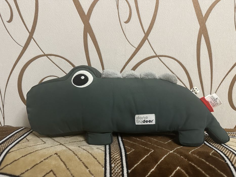 Дитяча іграшка/подушка для вправ на животик – крокодил зелений