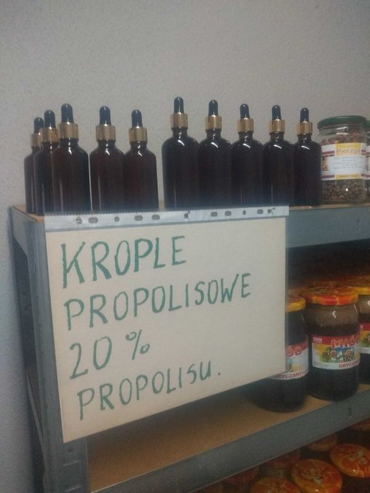 Krople propolisowe pierzga pyłek miód pszczoły
