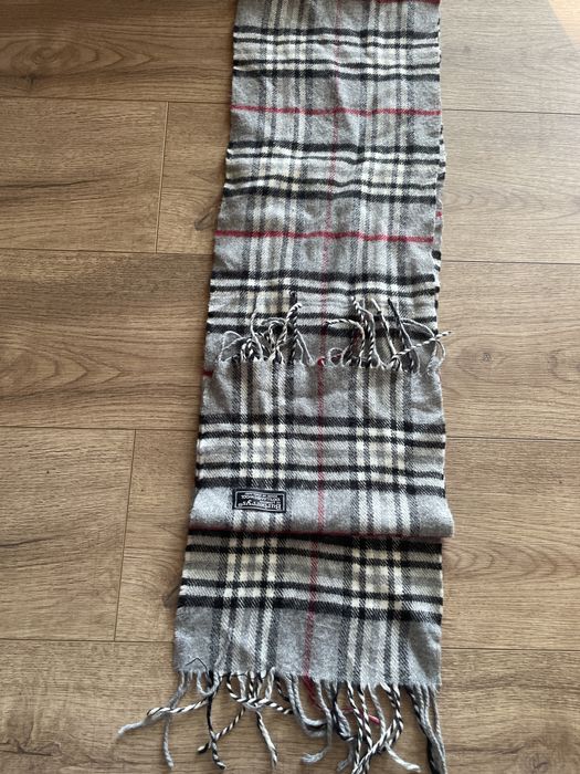 Burberry szalik w kratke szary