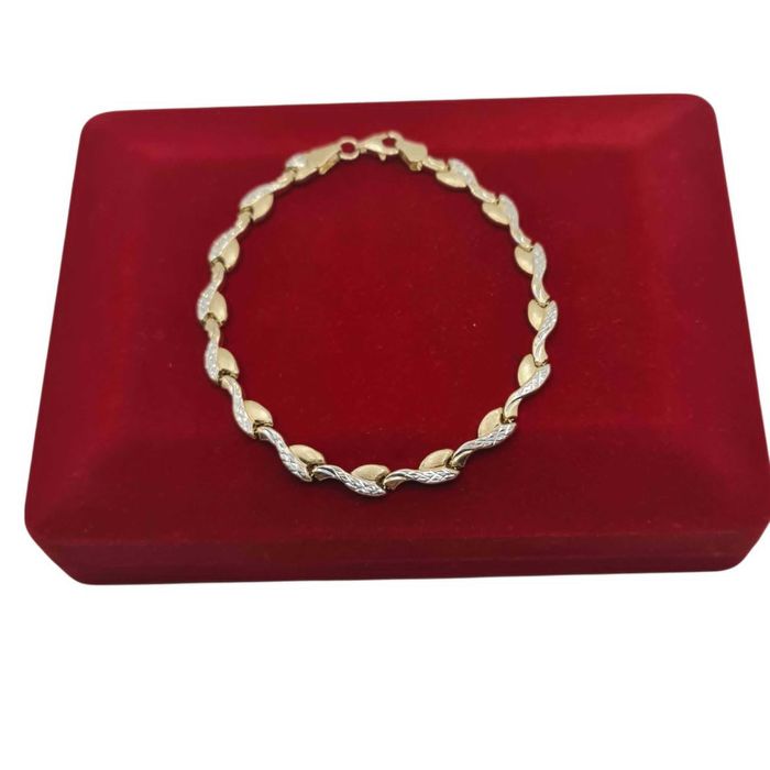 Piękna złota bransoletka 585 4,00g 19 cm