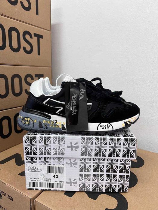 Мужские кроссовки Premiata mick black / Премиата черные 41 42 43 44 45