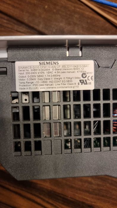 Falownik Siemens SINAMICS G110 6sl3211-0kb12-5ba1