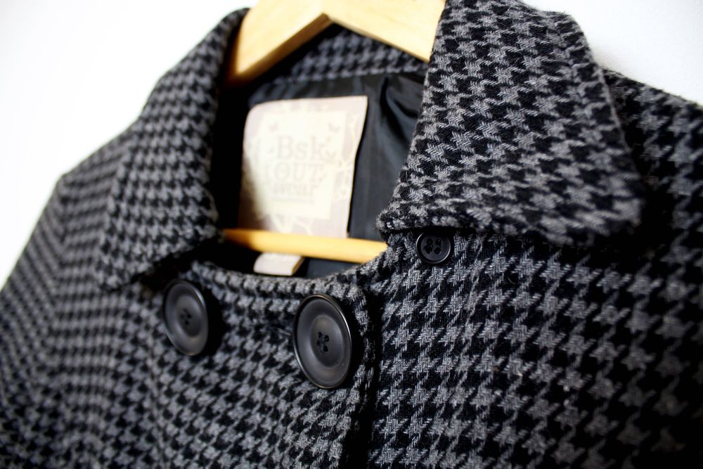 Casaco cinzento pied-de-poule - Bershka - S